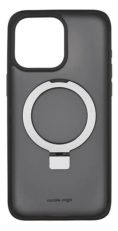 Mbrojtëse për celular Mobile Origin RingMag për iPhone 15 Pro, e zezë - 1