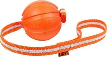 Lodër për qen LIKER LINE Top, 9 cm, me rrip dhe dorezë, portokalli