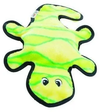 Lodër për qen Outward Hound Durablez Gecko, pa mbushje, me fishkëllimë, e gjelbër, Medium