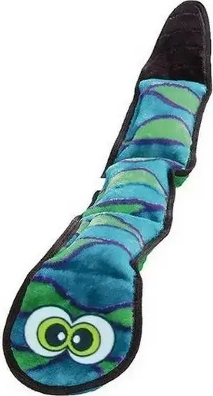 Lodër për qen Outward Hound Durablez Snake, pelush pa mbushje, squeaky, blu, Large