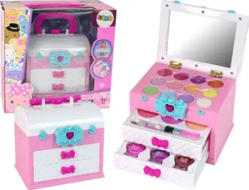 Set bukurie për fëmijë Play Beauty, me valixhe, rozë dhe e bardhë