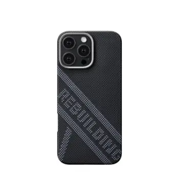 Mbrojtëse për celular PITAKA Tactile Woven Re-TROS Rebuilding për iPhone 16 Pro, e zezë