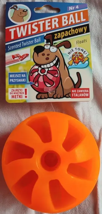 Lodër për qen Sum Plast Twister Ball No. 4, 7 cm, aromë vanilje, ngjyra të ndryshme