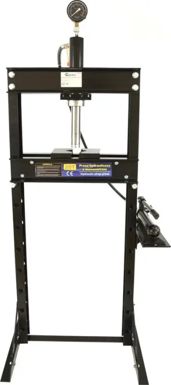 Presa hidraulike Geko G02087, 20T, me manometër, blu