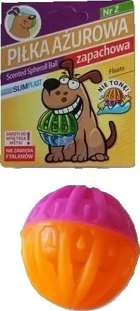 Lodër për qen SP Ball no.4, gome, 8cm, që noton, e kuqe