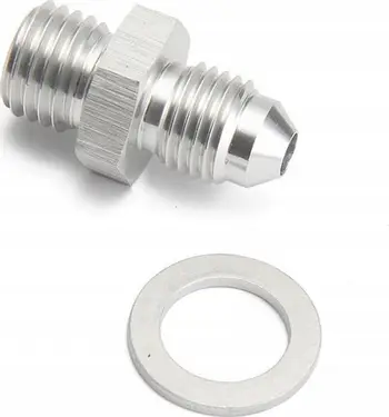 Set bulon banjo universal M12x1.5 në 4AN, me restrictor 1.8 mm, metalik