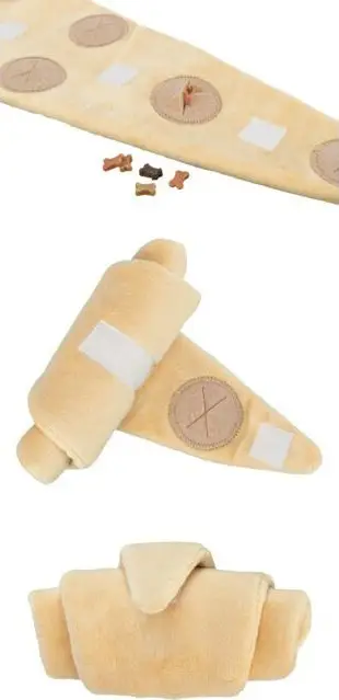 Lodër për qen Trixie Dog Toy Croissant, 40 cm, poliester, bezhë