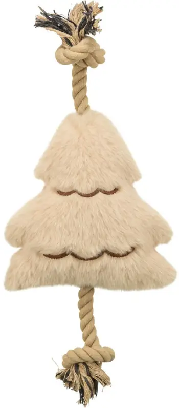 Lodër për qen Trixie Christmas Tree With Rope, 38cm, me litar, jeshile