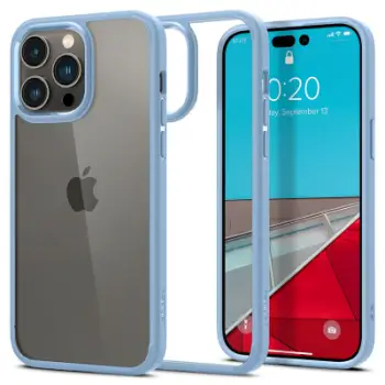 Mbrojtëse për celular Spigen Crystal Hybrid, për iPhone 14 Pro, e kaltër