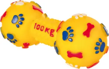 Lodër për qen Trixie Vinyl, 15cm, e verdhë