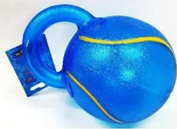 Lodër për qen Yarro, top TPR me dorezë, 11 x 13.5 cm, blu