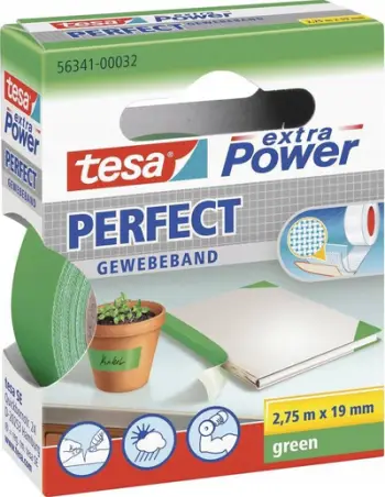 Shirit tekstili Tesa Extra Power 56341, 19mm x 2.75m, jeshil