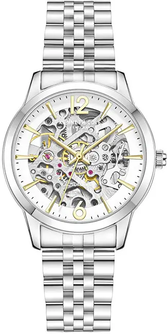Orë për femra Kenneth Cole Automatic Skeleton KCWLL0047401, e argjendtë