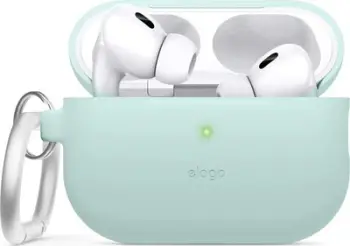 Këllëf silikoni Elago për AirPods Pro 2, me karabinë, mint
