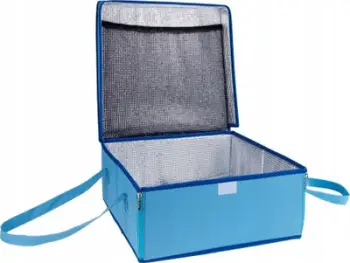 Çantë termoizoluese për torta, për transport, me doreza të forta, gri