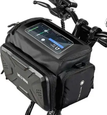 Çantë timoni biçiklete Wildman Hardpouch GS6, 3L, e papërshkueshme nga uji, e zezë