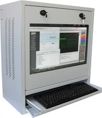 Kabinet muri për PC industrial Techly ICRLIM10, për monitor 22", me ventilim, gri