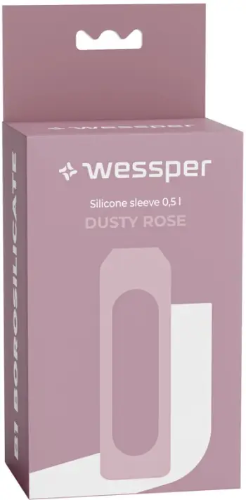 Këllëf silikoni Wessper B1, për shishe qelqi 0.5L, powder pink