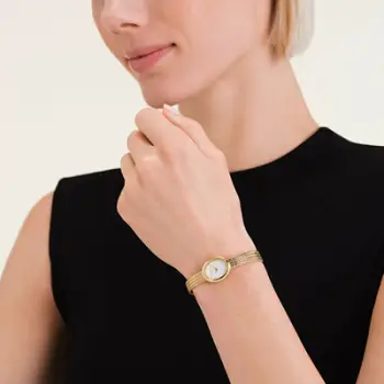 Orë për femra Rosefield Mini Oval MWGMG-M02, e artë