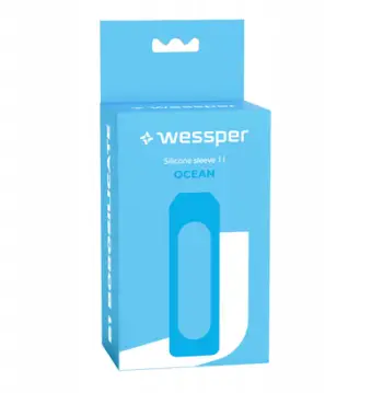 Këllëf silikoni Wessper B1, për shishe qelqi 1L, blu e çelët