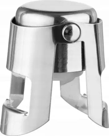 Tapë shishe vere Secret De Gourmet, çelik inox, 6 cm, argjendtë