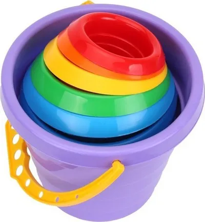 Lodër piramidë me gota Technok Pyramid Sombrero, edukative, shumëngjyrëshe - 1