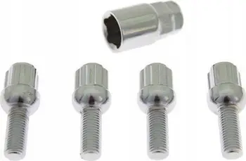 Set bulonash kundër vjedhjes për rrota, M12x1.25, 40mm, krom