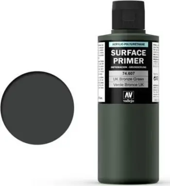 Primer poliuretani Vallejo AV UK Bronze Green VAL74607, 200ml, jeshile e errët