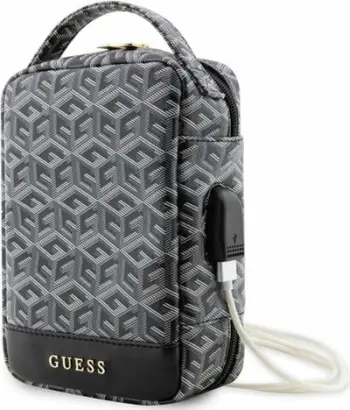 Çantë udhëtimi Guess GCube Stripe, organizer, e zezë