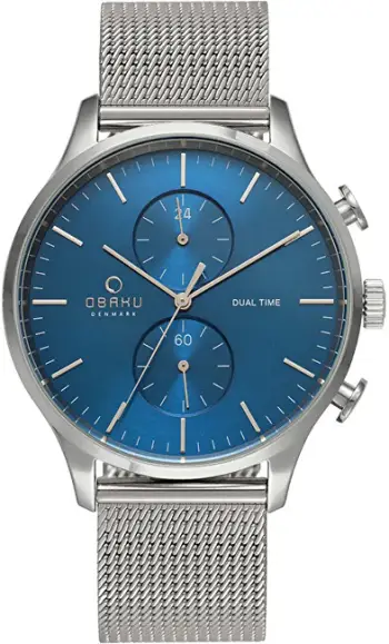 Orë për meshkuj Obaku V196GUCLMC, e argjendtë