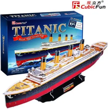 Lodër puzzle Cubicfun Titanic Large T4011H, 3+, 113 elemente