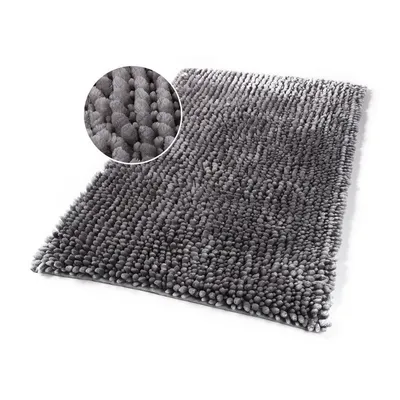Tapet banjoje Domoletti BATH MAT MA3488E, 50x80cm, material chenille, argjendtë - 1