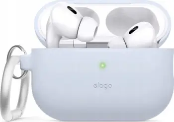 Mbrojtëse për kufje Elago Hang për AirPods Pro 2, silikon, me karabinë, blu