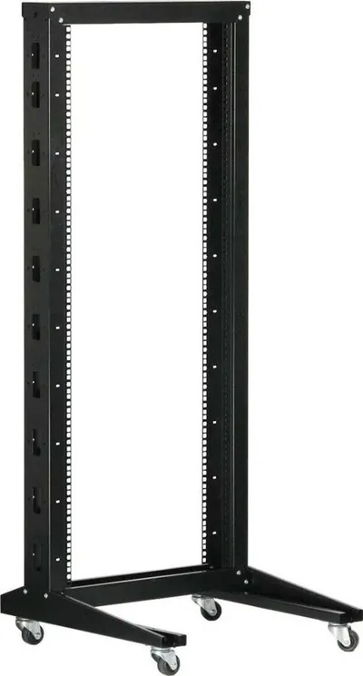 Kabinet rrjeti Delta Standing 19", 29U, me rrota, i zi - 3
