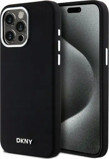 Këllëf telefoni DKNY DKHMP14XSMCHLK për iPhone 14 Pro Max, silikon Liquid, i zi
