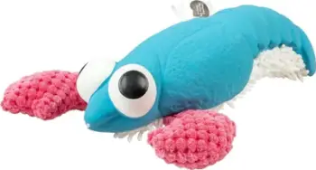 Lodër qenësh Duvo+ Plush &amp; Latex Lobster, gaforre, blu dhe rozë