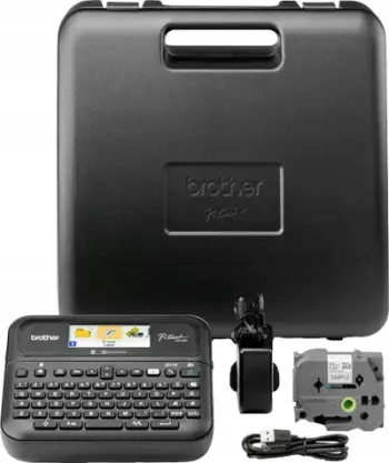 Printer etiketa Brother P-Touch PT-D610BTVP, tastierë integruar, ekran i qartë, gri