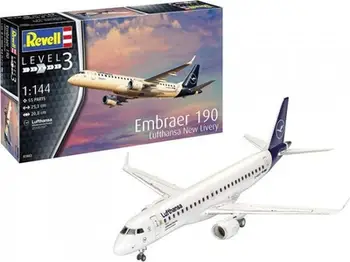 Lodër Revell Embraer 190 Lufthansa New Livery, e bardhë
