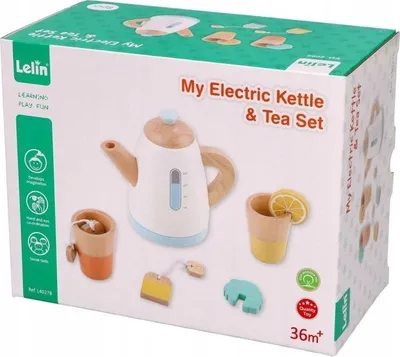 Set çaji prej druri Lelin, çajnik dhe filxhanë, shumëngjyrësh - 2