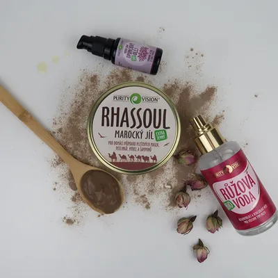 Baltë pastruese për lëkurë Purity Vision Rhassoul 200 g - 3