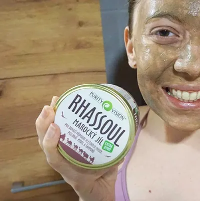 Baltë pastruese për lëkurë Purity Vision Rhassoul 200 g - 6