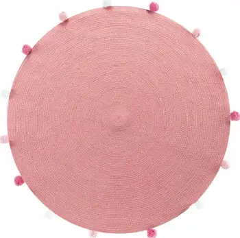 Tapet Douceur d'interieur Round, 90 cm, pambuk dhe poliester, rozë