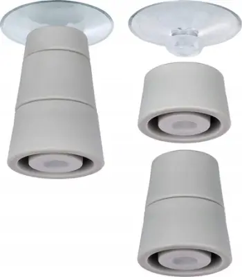 Këmbë mbrojtëse për kapakë xhami Wenko, plastikë, set 4 copë, gri