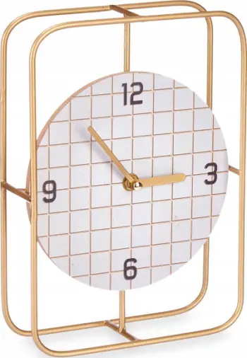 Orë tavoline Giftdecor, kornizë metal dhe MDF, ngjyrë dru i zi