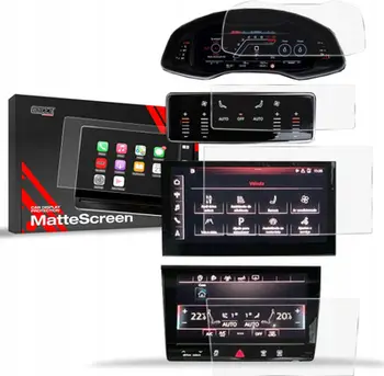 Folie mbrojtëse ekrani Grizz Glass 4in1 për Audi Q7 2019-2025, matte, kundër gjurmëve të gishtërinjve, transparente
