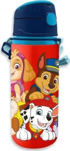 Shishe alumini me pipetë PAW Patrol PW19871, 600ml, shumëngjyrëshe