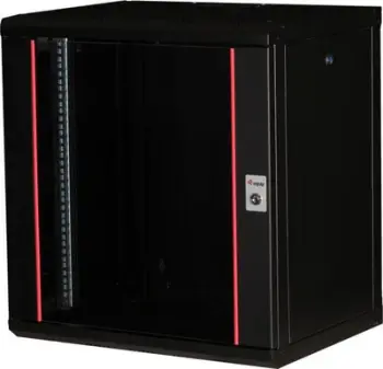 Kabinet serverik Equip 19" 12U, 600x450mm, derë xhami, i zi
