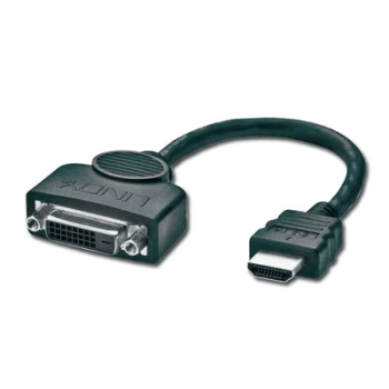 Përshtatës Lindy AV HDMI - DVI-D (41227), i zi