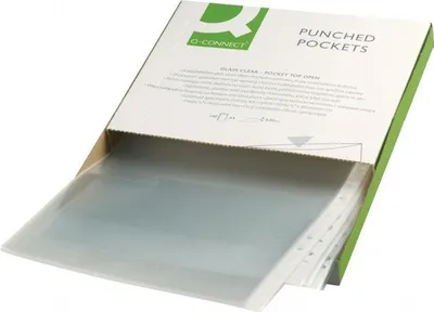 Mbështjellëse dokumentesh Q-Connect, A4, 100 copë, transparente - 2