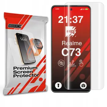 Folie mbrojtëse Hydrogel Grizz Hydrofilm për Realme C73 5G, transparente